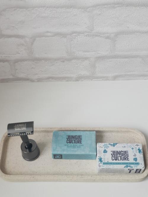 Charcoal and Cracked Black Pepper Natural Shaving Soap Bar - image 1
